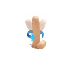 Turning Tom Rotating Dildo Beige 